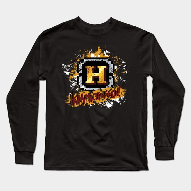 Heavymachinegun! v2 Long Sleeve T-Shirt by KinkajouDesign